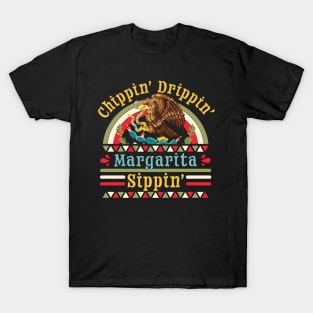 Chippin Dippin and Margarita Sippin Cinco De Mayo Drinking T-Shirt